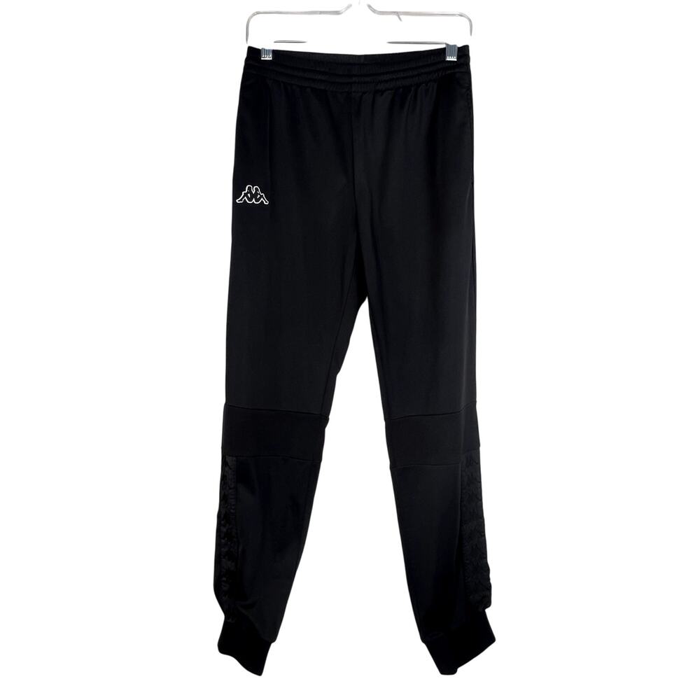 Mens Kappa Urban Sportswear Athleisure Black Joggers Sweatpants Size S